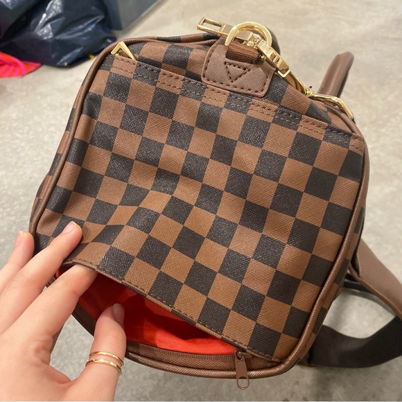 Brown Checkered Sharks in Paris Bags Set by Sprayground - Picture 12 of 12